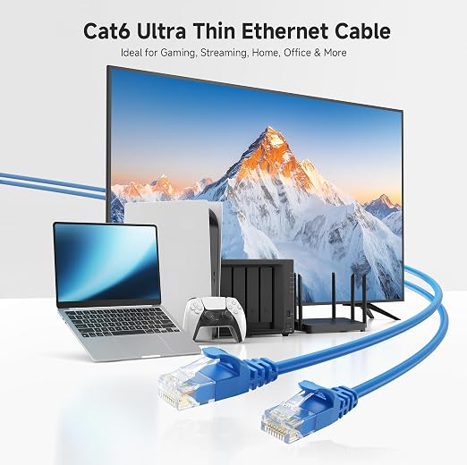 Cable Matters 10Gbps Snagless Cat 6 Ethernet Cable - 7ft - Image 2