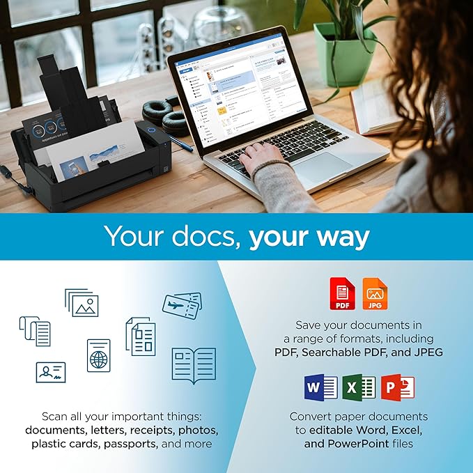 ScanSnap iX1300 Compact Wireless or USB Double-Sided Color Document, Photo & - Image 5