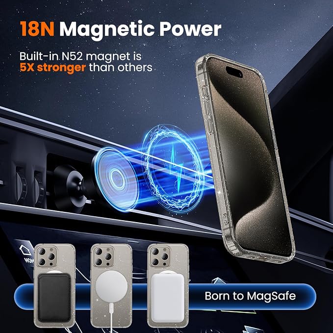 toushion 3 in 1 for iPhone 15 Pro Case Clear - Image 4