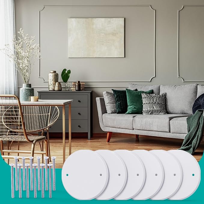 1 Pcs Smoke Detecte Cover Plate, 5 Inch Metal Round Blank Ceiling Cover Plate - Image 7