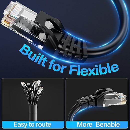Cat6 Ethernet Cable 10Gbps 2 feet, UTP Ethernet Cable Cat 6, Flexible Bare - Image 4