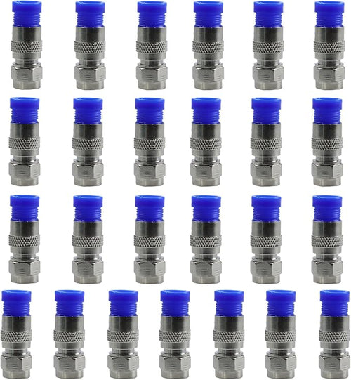 25Pcs RG6 F Type Connector Coaxial Compression Fitting, Cable Modem, Aerial by Unknown
