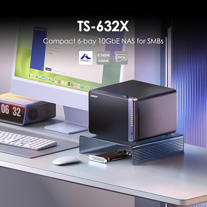 QNAP TS-632X-4G-US 6 Bay 10GbE Desktop NAS - Image 2
