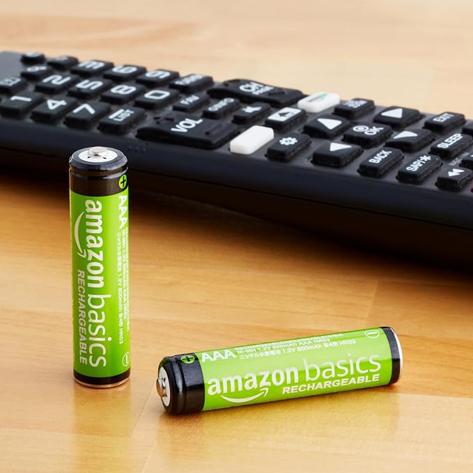 Amazon Basics 12-Pack Rechargeable AAA NiMH Batteries, 800 mAh, Low - Image 3