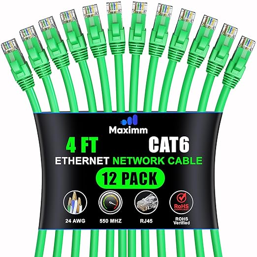 Maximm Cat 6 Ethernet Cable - 4 ft by MaximmCable