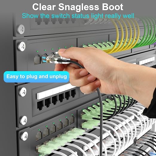 Cat 6 Patch Cables 3 feet, Slim Cat6a Ethernet Patch Cable 10Gbps 550Mhz - Image 5