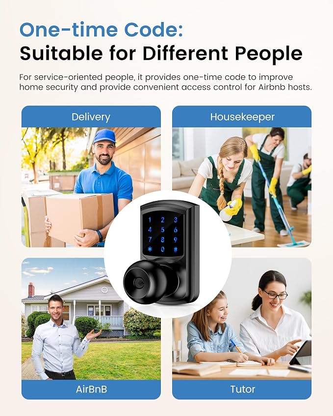 Hidalife Keyless Entry Door Lock, Keypad Door Knob - Image 5