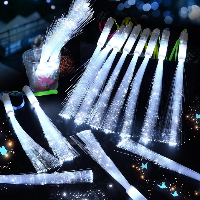 SHQDD 76 PCS White Fiber Optic Sticks, LED Fiber Wands, Fiber Optic Wand - Image 3