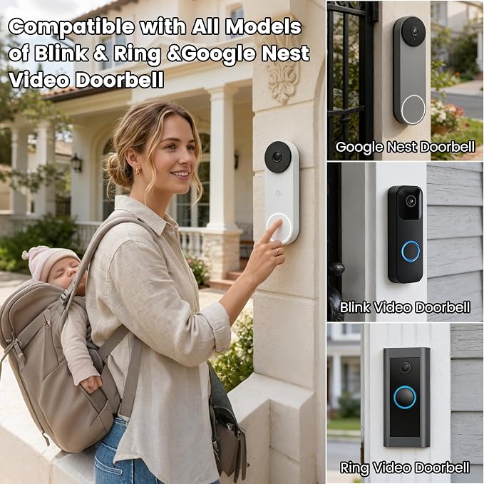 Smart Doorbell Chime 2 Pack White– Compatible - Image 2
