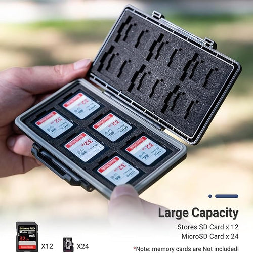 36 Slots Memory Card Case Water-Resistant Anti-Shock Memory Card Wallet - Image 2
