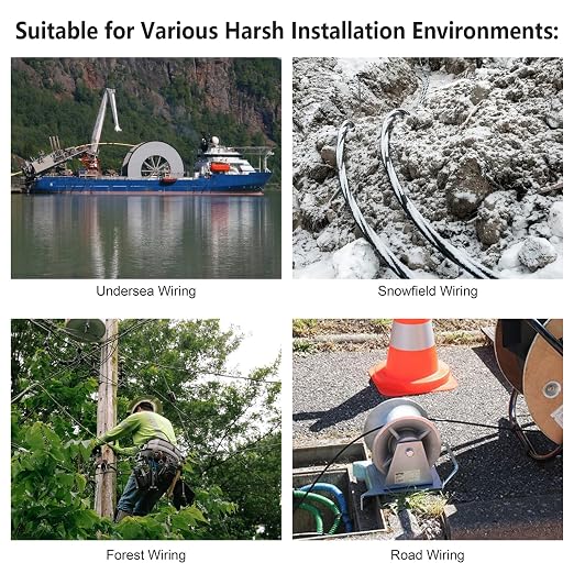 500 Feet 6 Core Industrial TPU LC to LC Outdoor Armored Fiber Optic Cable - Image 6