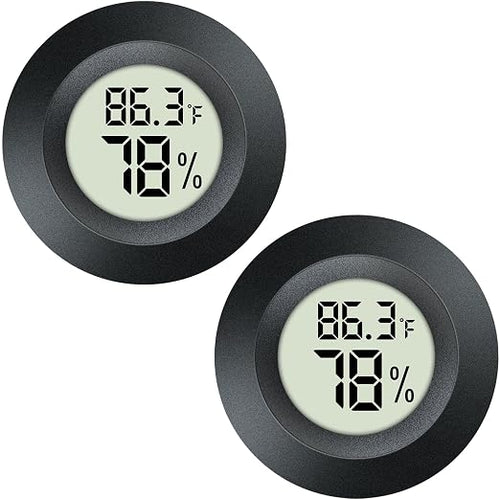 2 Pack Hygrometer Thermometer Mini Digital LCD Monitor Indoor/Outdoor Humidity by QPEUIM
