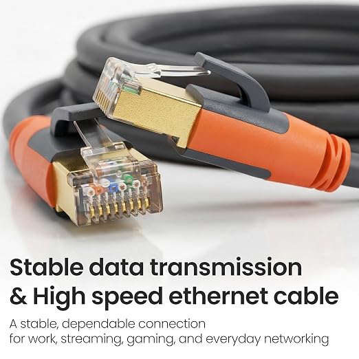 Cat 8 Ethernet Cable 25ft, High Speed LAN Cables 40Gbps 2000MHz Shielded - Image 2