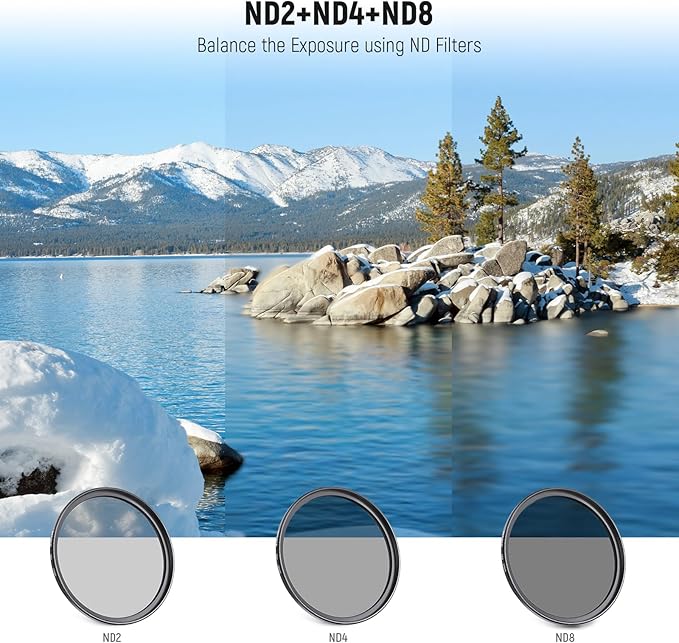 NEEWER 37mm Lens Filter Kit: UV, Lens Hood and Lens Cap Compatible - Image 2