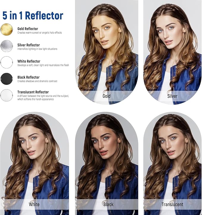 NEEWER 22"/56cm 5 in 1 Light Reflector - Image 2