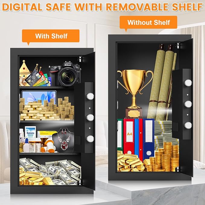 6.0 Cu Ft Large Safe Box for Home Use, 27.6"H Heavy Duty Home Safe - Image 6