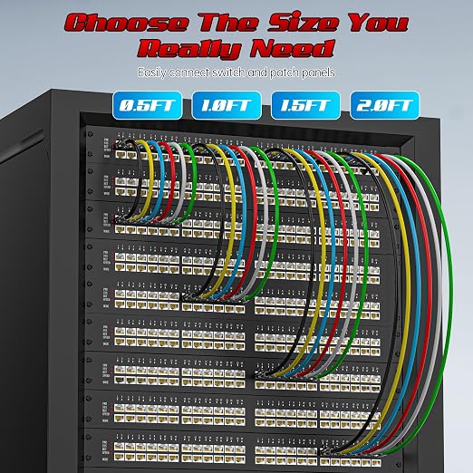 2 Feet Cat6 Patch Cables, Solid Pure Copper Patch Cord, Cat 6 Ethernet Cable - Image 6