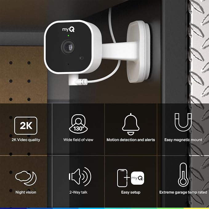 myQ Garage Plug-in Camera Gen 2 – 2K Smart Wi-Fi Garage Camera - Image 2