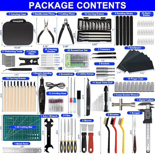 3D Printer Tool Kit, Removal Tools, Digital Caliper, Cutting Mat, Carrying Case - Image 2