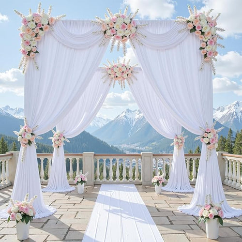 20ft x 15ft White Backdrop Curtains - Image 2
