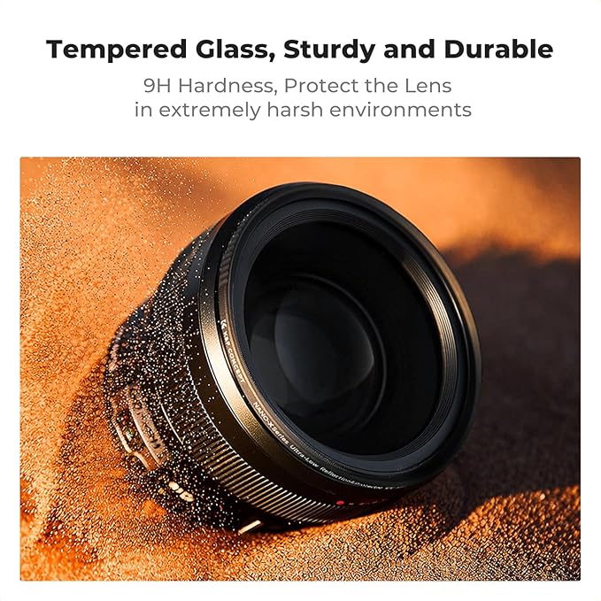 K&F CONCEPT 55mm Shockproof & Ultra Low Reflectivity MCUV Lens Protection Filter - Image 3