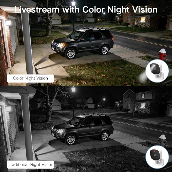 VIMTAG 2.5K Cameras for Home Security Outdoor/Indoor, Color Night Vision - Image 3