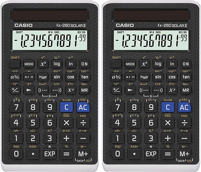 Casio fx-260 Solar II Scientific Calculator | 10-Digit Display | Fraction & by Casio