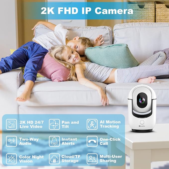 Cloarks Pan/Tilt Security Camera 1 Pack - Image 2