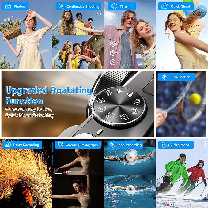 5K Vlogging Digital Camera for Beginners, 80MP Travel Camera for Photography - Image 6