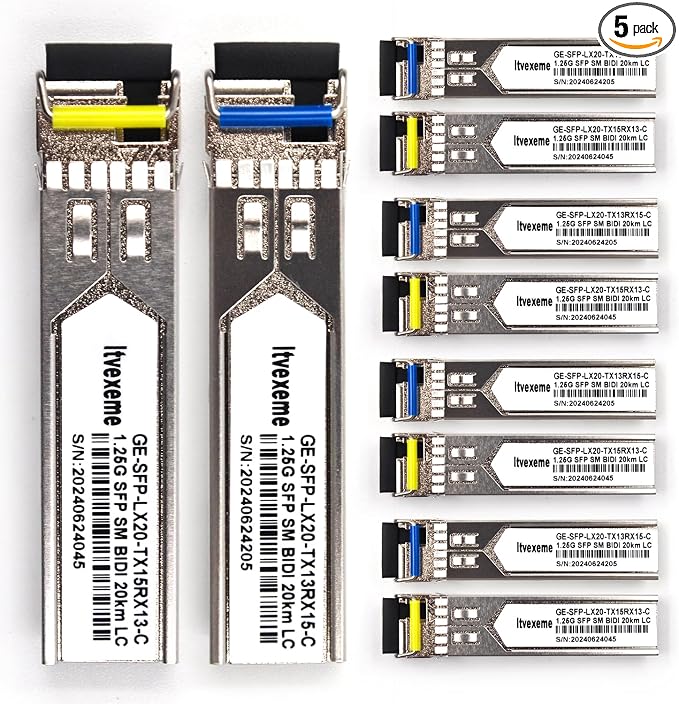 5 Pairs 1.25G BIDI SFP Network Transceiver Module, 1.25 Gigabit Single Mode by Unknown