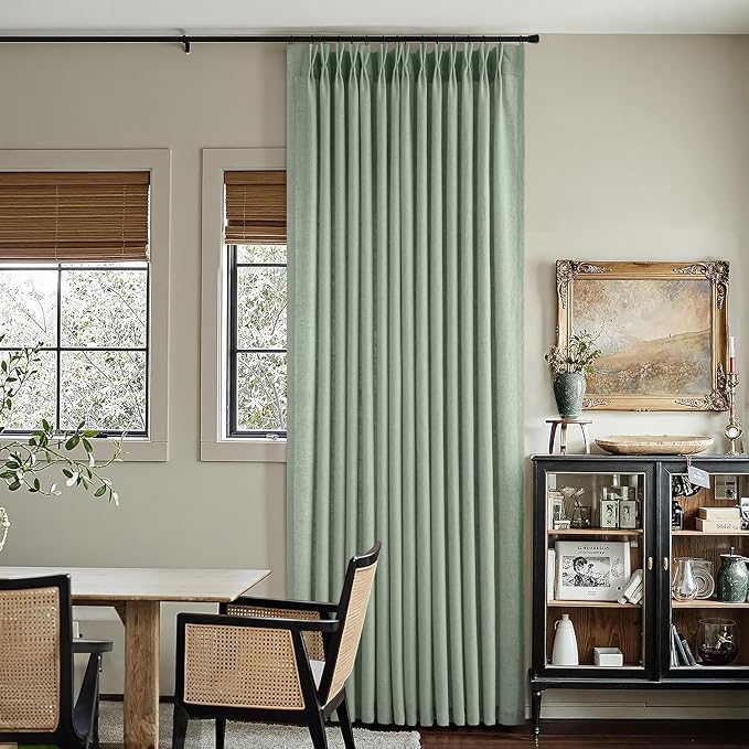 Memory Trained Pinch Pleated Curtains 63 Inches Long, Viral Linen Pinch Pleat - Image 4