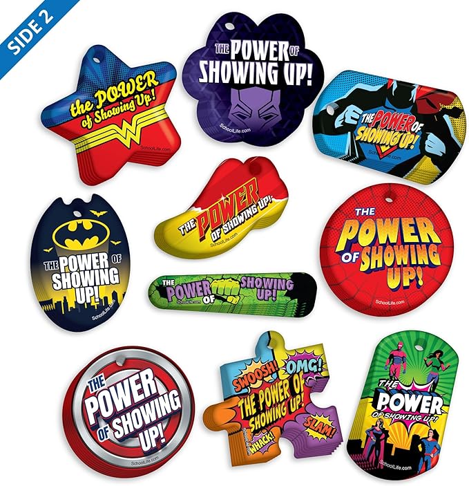 Brag Tags Awesome Attendance Heroes Value Pack to Improve Student School & - Image 2