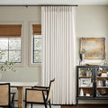 Memory Trained Pinch Pleated Curtains 84 Inches Long, Viral Linen Pinch Pleat by ANRODUO