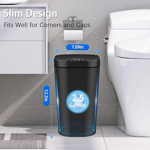 2 Pack Automatic Small Bathroom Trash Can - Image 3