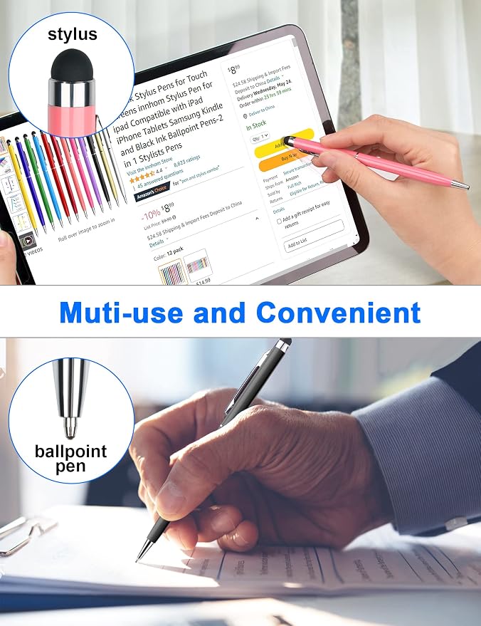 innhom 36 Pack Stylus Pens for Touch Screens Stylus Pen for iPad 2 in 1 - Image 4