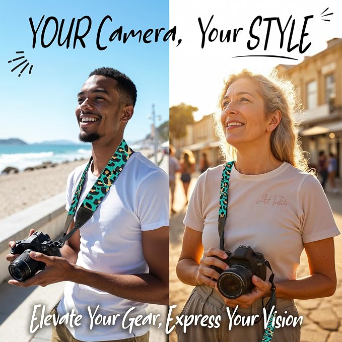 Art Tribute Camera Strap For Photographers Padded Universal Fit Neck Shoulder & - Image 2
