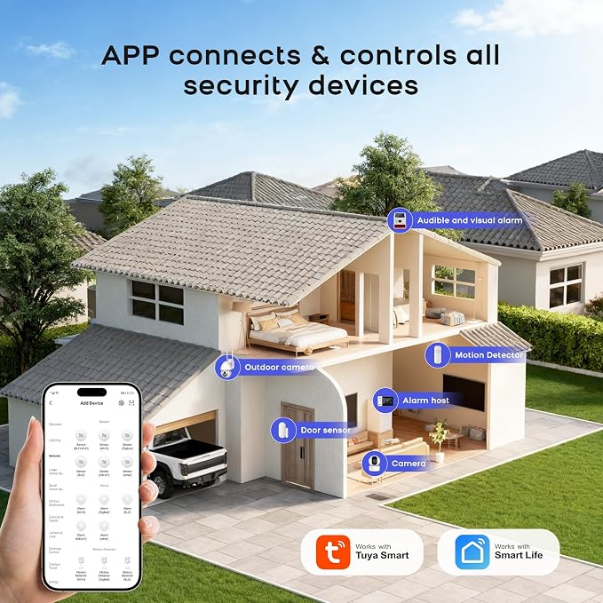 Alarm System for Home Security, SOS Button, Window Alarms, Door/Motion Sensors - Image 8