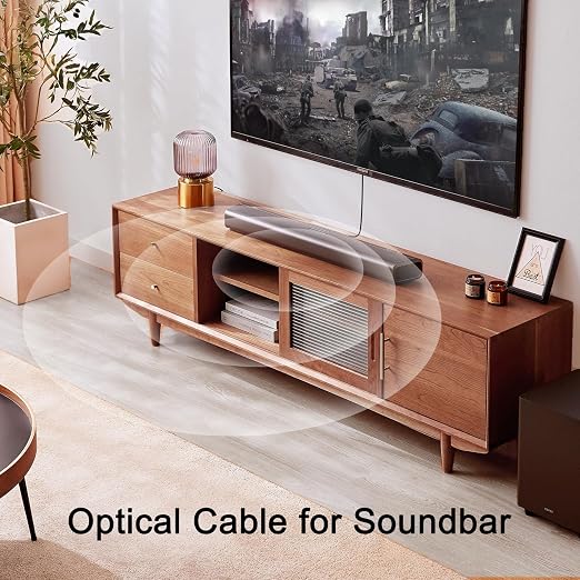 Optical Audio Cable 25 feet, Digital Audio Optical Cable Ultra-Thin Cord - Image 2