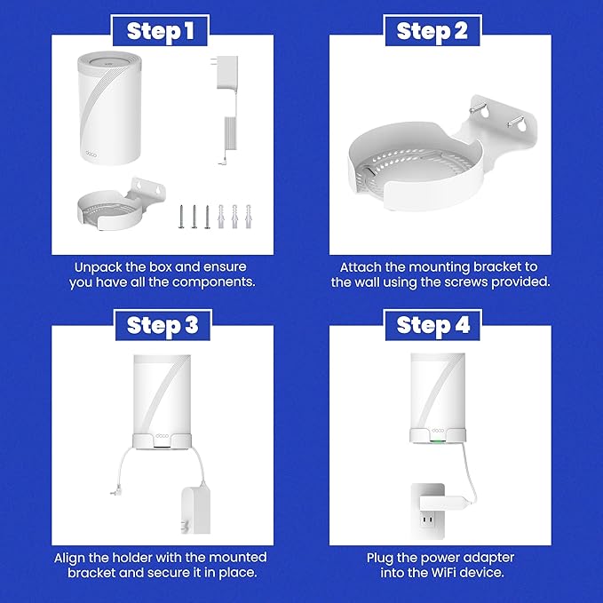 Wall Mount for TP-Link Deco BE63/ BE65/BE67/BE68/BE10000/BE11000/BE14000 Mesh - Image 3