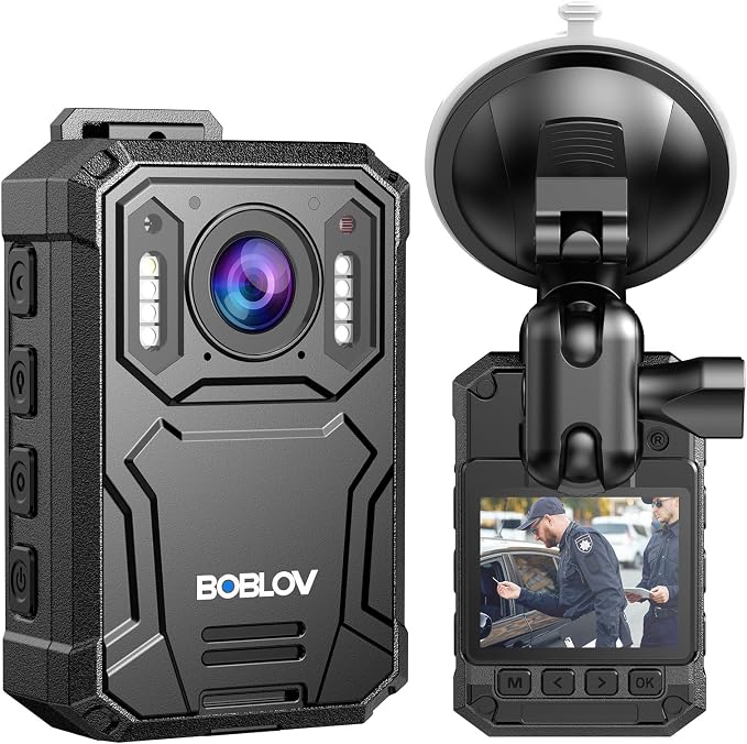 BOBLOV KJ23Pro 2K Body Camera, 64GB Body Camera by BOBLOV