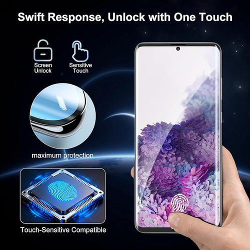 2+2 Pack for Samsung Galaxy S20 Screen Protector and Camera Protector, - Image 2