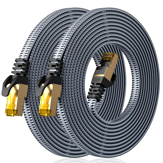 ARISKEEN Cat 8 Ethernet Cable 10 FT 2 Pack, 40Gbps 2000Mhz High Speed Cat8 by ARISKEEN