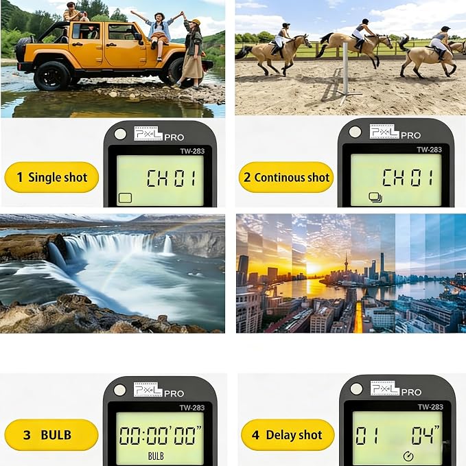 Pixel TW283-S1 Wireless Remote Trigger Timer Intervalometer Compatible - Image 4