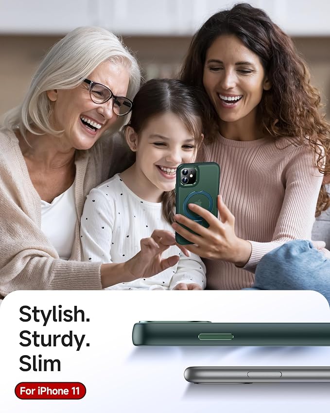 LeYi for iPhone-11 Cases with Kickstand Green for Magsafe Cover Funda para - Image 7