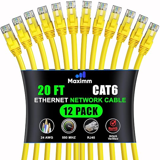 Maximm Cat 6 Ethernet Cable - 20 ft by MaximmCable