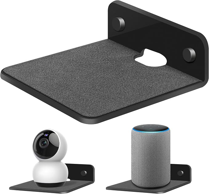 WISDING Small Floating Shelves, 4.25'' Wall Metal Speaker Mount Shelves - Image 7