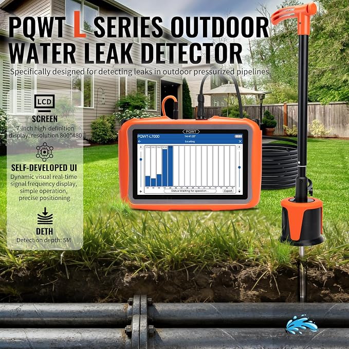 L5000 Underground Water Leak Detectors Indoor Outdoor Wall Water Pipe Detector - Image 2