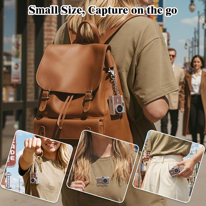 Mini Keychain Digital Camera 1080P, Ultra-Portable Small Retro Camera 32GB Card - Image 3