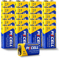 PKCELL 9V Batteries, 100 Pack 9 Volt Batteries Carbon Zinc, 9V Battery by Pkcell