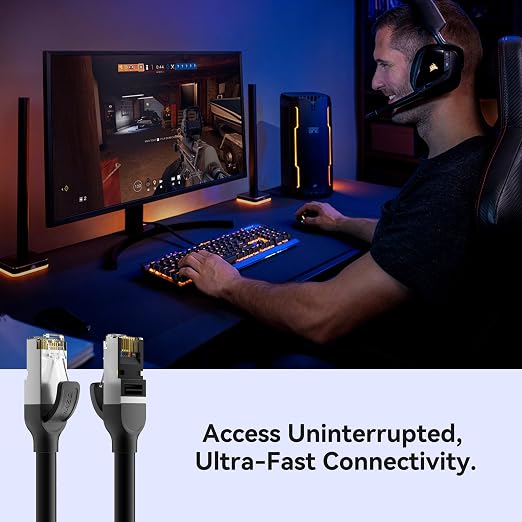 BENFEI Cat 7 Ethernet Cable 6.6FT, 10Gbps 600MHz High Speed RJ45 LAN Network - Image 8